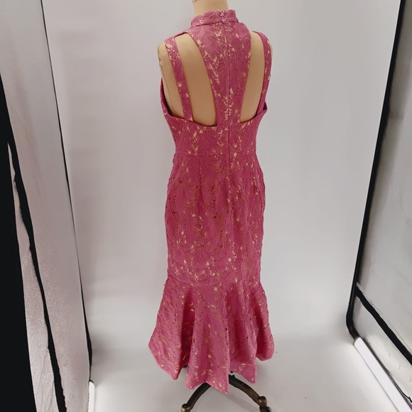 LA MAISON TALULAH FOUNDATION LACE MIDI DRESS IN TEAROSE SIZE large - $350 - Picture 10 of 16